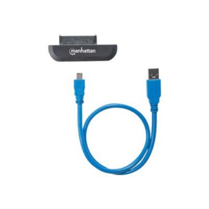 Picture of Manhattan USB-A to SATA 2.5in Adapter Cable, 42cm, Male to Male, 5 Gbps (USB 3.2 Gen1 aka USB 3.0), Supports 48-bit LBA, SuperSpeed USB, Three Year Warranty, Blister - Storage controller - SATA 6Gb/s - USB 3.0