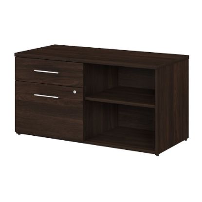 Picture of Bush Business Furniture Office 500 Low Storage Cabinet With Drawers And Shelves, Black Walnut, Standard Delivery