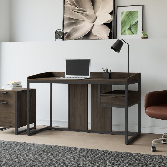 Picture of Elle Decor Lemont 52inW Executive Computer Desk, Natural Alder