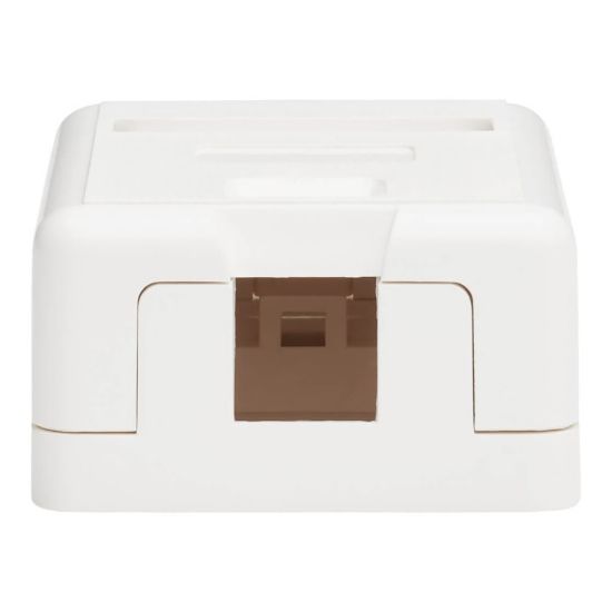 Picture of Eaton Tripp Lite Series Surface-Mount Box for Keystone Jack - 1 Port, White - Surface mount box - white - 1 port