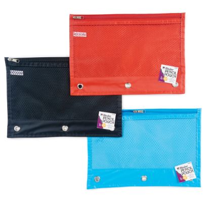 Picture of Charles Leonard Pencil Pouches, 11in x 8-1/2in, Assorted Colors, Pack Of 24 Pouches