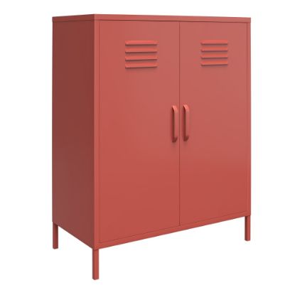 Picture of Ameriwood Home Mission District 2-Door 3-Shelf Metal Locker Storage Cabinet, 40inH x 31-1/2inW x 15-3/4inD, Terracotta