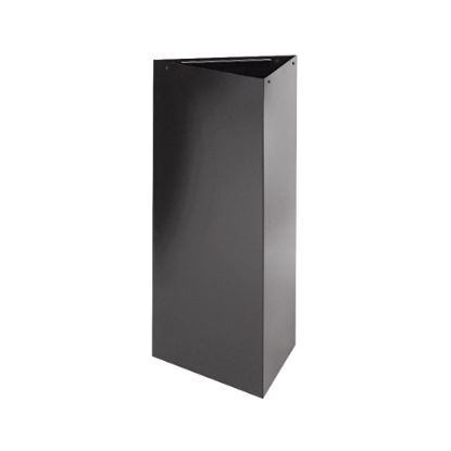 Picture of Safco Trifecta Triangular Steel Wastebasket, 21 Gallons, Black