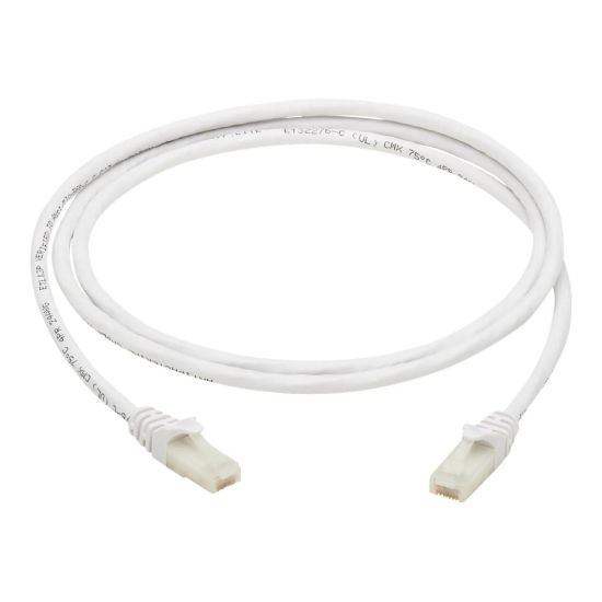 Picture of Tripp Lite Safe-IT Cat6a Ethernet Cable Antibacterial Snagless 10G M/M 5ft  - 10 Gbit/s - Gold Plated Contact - CMX - 24 AWG - White