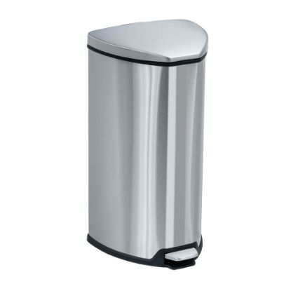 Picture of Safco Hands-Free Step-On Receptacle, 7-Gallon, Silver