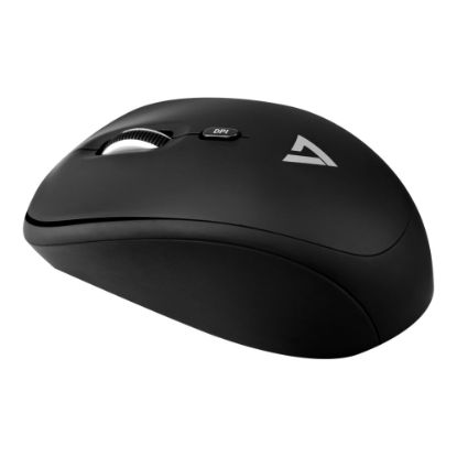 Picture of V7 MW100-1N - Mouse - right and left-handed - optical - 4 buttons - wireless - 2.4 GHz - black