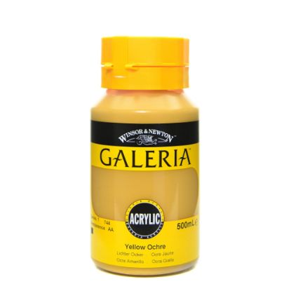 Picture of Winsor & Newton Galeria Flow Formula Acrylic Colors, 500 mL, Yellow Ochre, 744