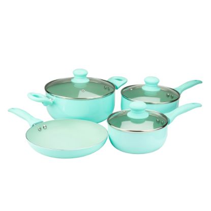 Picture of Brentwood 7-Piece Aluminum Non-Stick Cookware Set, Blue