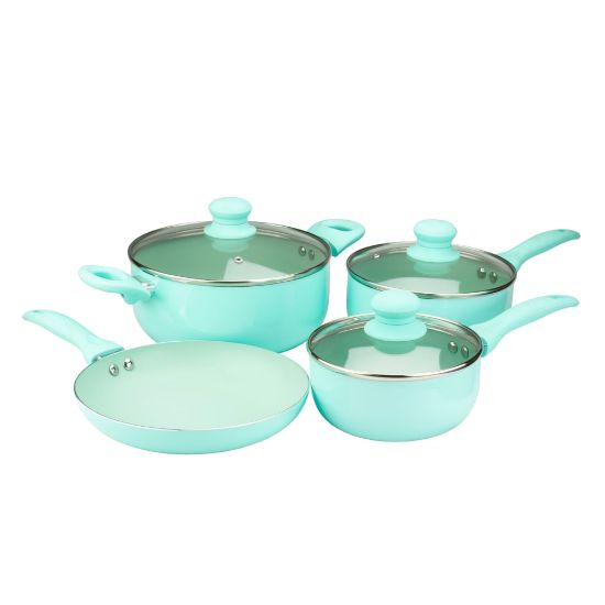 Picture of Brentwood 7-Piece Aluminum Non-Stick Cookware Set, Blue