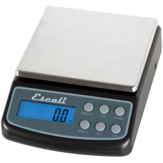 Picture of Escali L125 Maximum Precision Digital Scale - 4.41 oz / 125 g Maximum Weight Capacity - Black, Silver