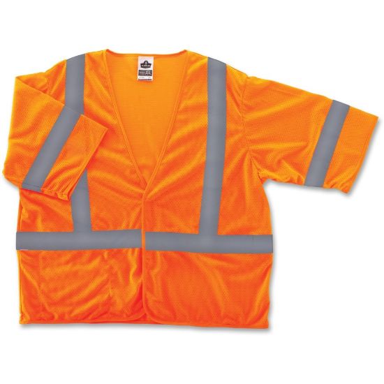 Picture of Ergodyne GloWear Safety Vest, 8310HL Economy Type-R Class 3, Small/Medium, Orange