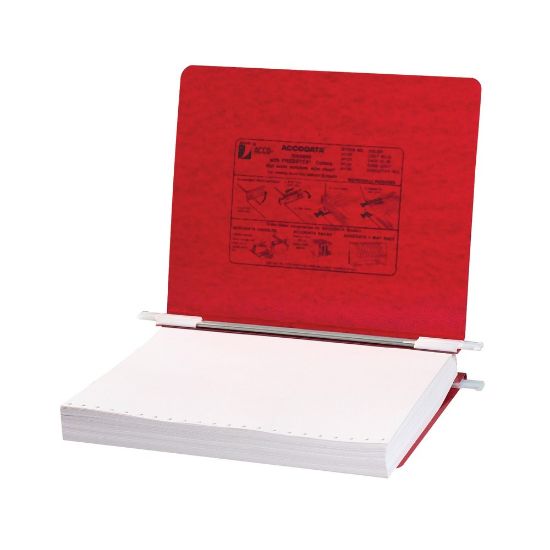 Picture of Wilson Jones Presstex Data Binder With Retractable Hooks, 60% Recycled, Red