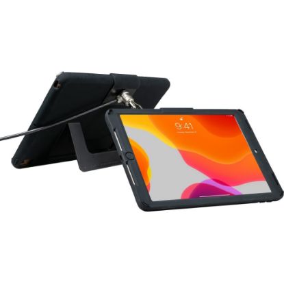 Picture of CTA Digital Security Case with Kickstand and Anti-Theft Cable for iPad 10.2 7th/ 8th/ 9th Gen - Black - TAA Compliant