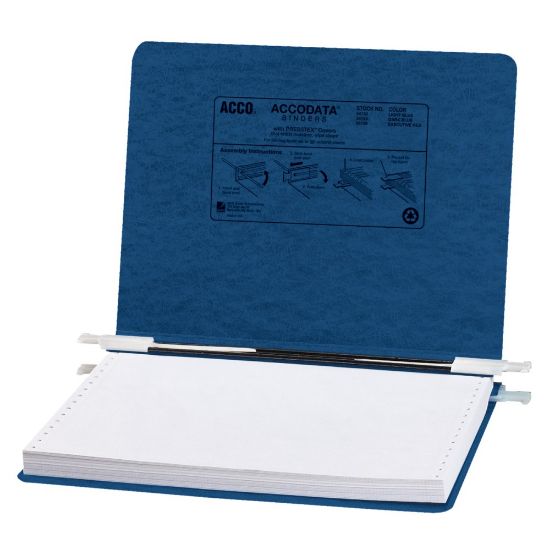 Picture of Wilson Jones Presstex Data Binder With Retractable Hooks, 60% Recycled, Dark Blue