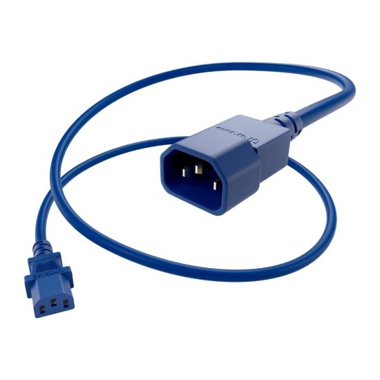 Picture of UNC Group - Power cable - power IEC 60320 C13 to IEC 60320 C14 - 250 V - 10 A - 10 ft - blue