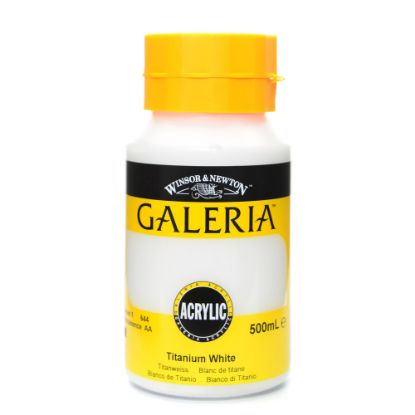 Picture of Winsor & Newton Galeria Flow Formula Acrylic Colors, 500 mL, Titanium White, 644