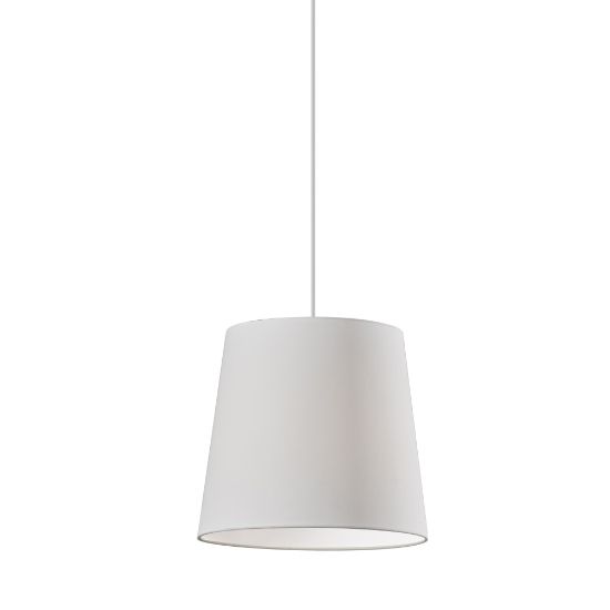 Picture of Adesso Simplee Portable Tall Drum Pendant Lamp, 12inH, White Shade