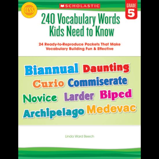 Picture of Scholastic 240 Vocabulary Words Kids Need To Know, Grade 5