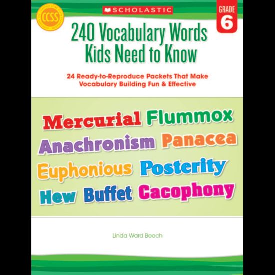 Picture of Scholastic 240 Vocabulary Words Kids Need To Know, Grade 6