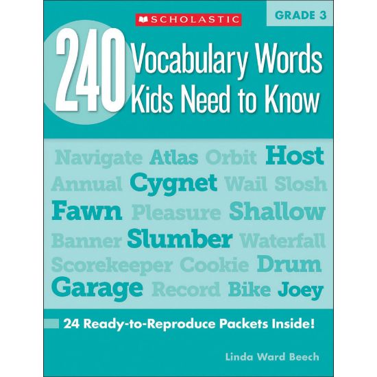 Picture of Scholastic 240 Vocabulary Words Kids Need To Know, Grade 3