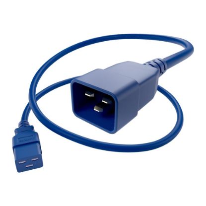 Picture of UNC Group - Power extension cable - IEC 60320 C19 to IEC 60320 C20 - 250 V - 20 A - 6 ft - blue