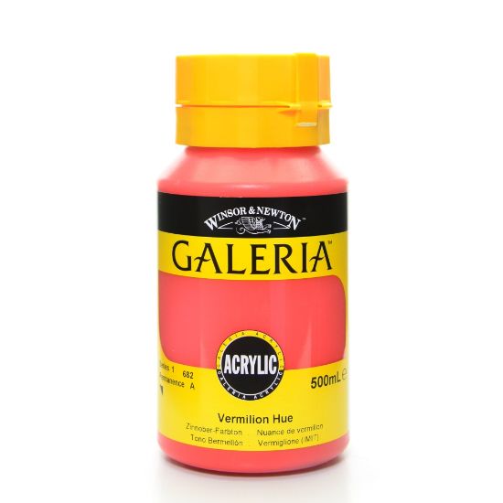 Picture of Winsor & Newton Galeria Flow Formula Acrylic Colors, 500 mL, Vermilion Hue, 682