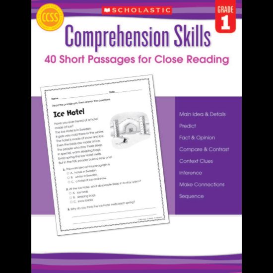 Picture of Scholastic Comprehension Skills: 40 Short Passages For Close Reading, Grade 1