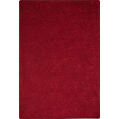 Picture of Joy Carpets Kid Essentials Solid Color Rectangle Area Rug, Endurance, 12ft x 6ft, Burgundy