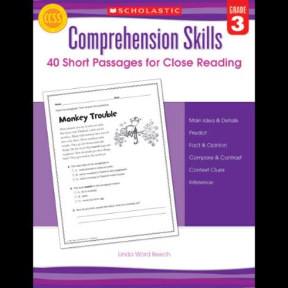 Picture of Scholastic Comprehension Skills: 40 Short Passages For Close Reading, Grade 3