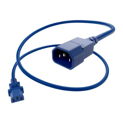 Picture of UNC Group - Power cable - power IEC 60320 C13 to IEC 60320 C14 - 250 V - 10 A - 2.5 ft - blue