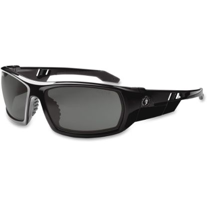 Picture of Ergodyne Skullerz Safety Glasses, Odin, Anti-Fog, Black Frame, Smoke Lens