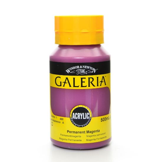 Picture of Winsor & Newton Galeria Flow Formula Acrylic Colors, 500 mL, Permanent Magenta, 488