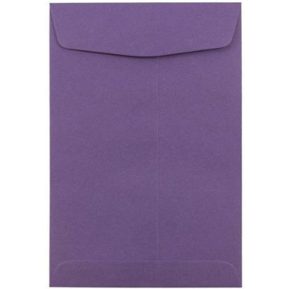 Picture of JAM Paper Open-End 6in x 9in Catalog Envelopes, Gummed Seal, Dark Purple, Pack Of 100