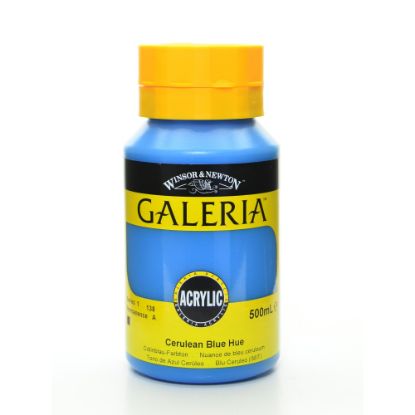 Picture of Winsor & Newton Galeria Flow Formula Acrylic Colors, 500 mL, Cerulean Blue Hue, 138