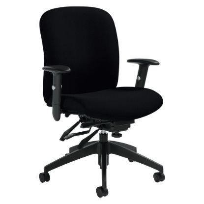 Picture of Global Heavy-Duty Truform Multi-Tilter Adjustable Chair, Mid-Back, 38 1/2inH x 26inW x 25inD, Black