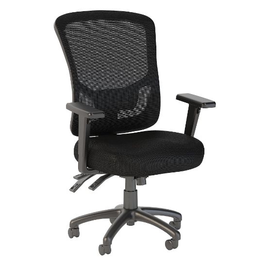 Picture of Bush Business Furniture Custom Comfort High Back Multifunction Ergonomic Mesh Office Chair, Black, Standard Delivery