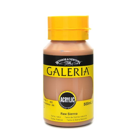 Picture of Winsor & Newton Galeria Flow Formula Acrylic Colors, 500 mL, Raw Sienna, 552