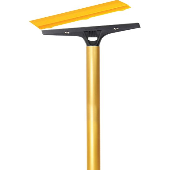 Picture of Ettore Heavy Duty Floor Scraper - 4in Carbon Steel Blade - 48in Anodized Aluminum Handle - Heavy Duty, Angled Head - Gold