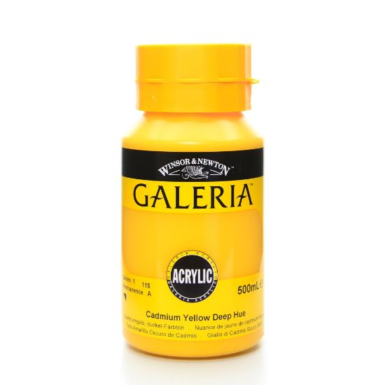 Picture of Winsor & Newton Galeria Flow Formula Acrylic Colors, 500 mL, Cadmium Yellow Deep Hue, 115