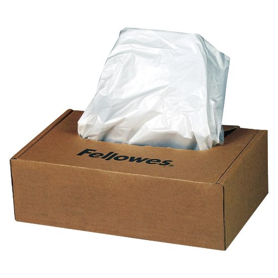 Picture of Fellowes Powershred Waste Bags, White, Carton Of 100 Bags