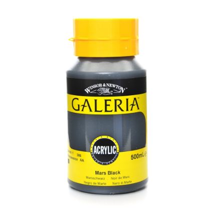 Picture of Winsor & Newton Galeria Flow Formula Acrylic Colors, 500 mL, Mars Black, 386