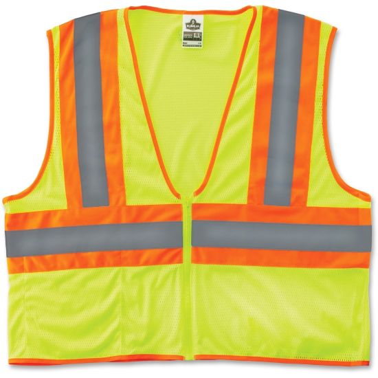 Picture of Ergodyne GloWear Safety Vest, 8229Z Economy 2-Tone Type-R Class 2, Large/X-Large, Lime