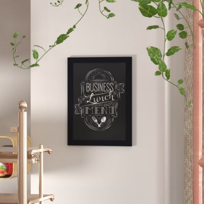 Picture of Flash Furniture Canterbury Wall Mount Magnetic Chalkboard Sign, 18in x 24in, Black