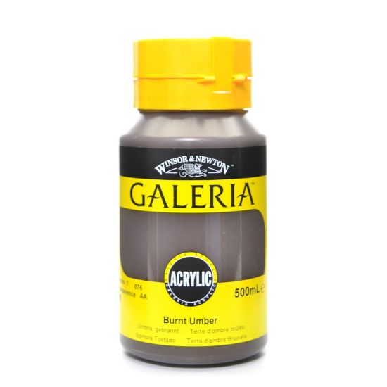 Picture of Winsor & Newton Galeria Flow Formula Acrylic Colors, 500 mL, Burnt Umber, 76