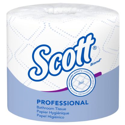 Picture of Scott Professional 2-Ply Standard Roll Toilet Paper with Elevated Design, 100% Recycled, 550 Sheets Per Roll, Pack Of 20 Rolls