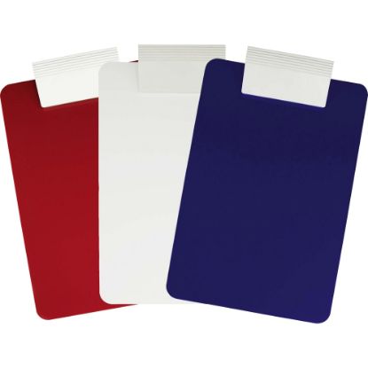 Picture of Saunders Antimicrobial Clipboard - 8 1/2in x 11in - Red, Blue - 1 Each