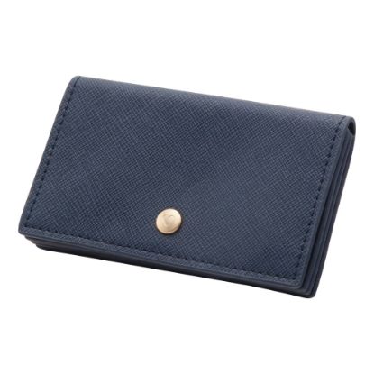 Picture of Realspace Faux Leather Business Card Holder, Navy