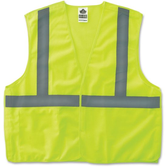 Picture of Ergodyne GloWear Safety Vest, 8215BA Econo Breakaway Mesh Type-R Class 2, Large/X-Large, Lime