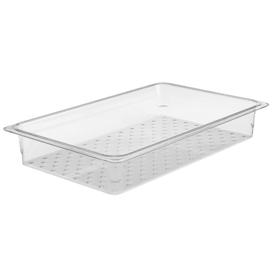 Picture of Cambro Camwear GN 1/1 Size 3in Colander Pans, Clear, Set Of 6 Pans