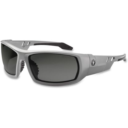 Picture of Ergodyne Skullerz Safety Glasses, Odin, Anti-Fog, Matte Gray Frame, Smoke Lens